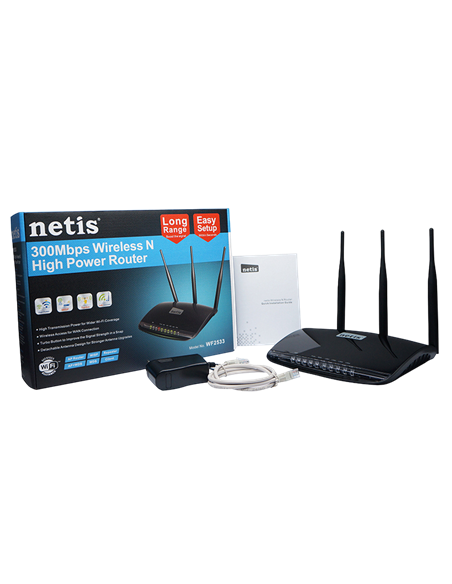 Беспроводной маршрутизатор Netis WF2533, Чёрный