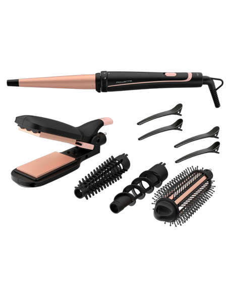 Styler Rowenta CF4231F0, Negru | Roz