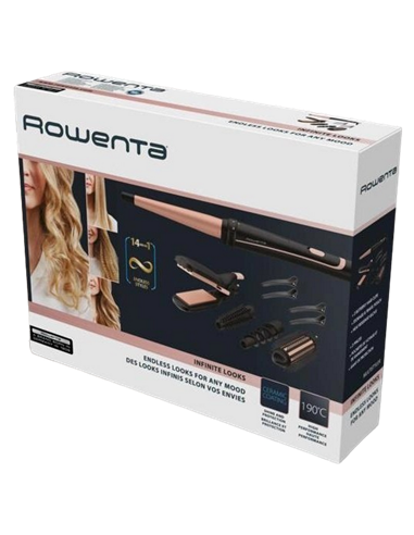 Styler Rowenta CF4231F0, Negru | Roz