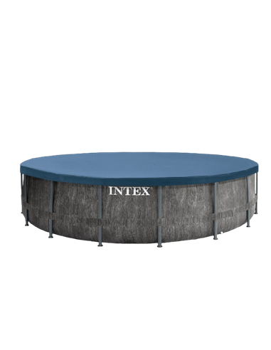 Piscină cu cadru metalic Intex GreyWood Premium, 24311L, Gri închis, 26744