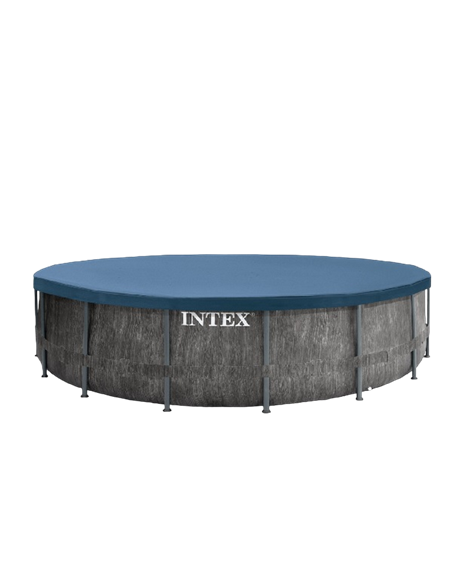 Piscină cu cadru metalic Intex GreyWood Premium, 24311L, Gri închis, 26744 Piscină cu cadru metalic Intex GreyWood Premium, 24311L, Gri închis, 26744