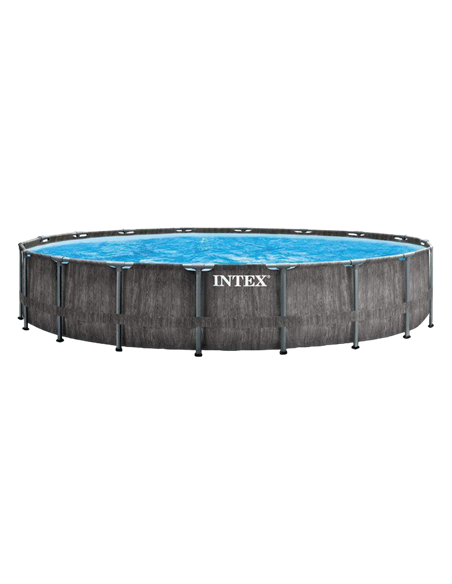 Piscină cu cadru metalic Intex GreyWood Premium, 24311L, Gri închis, 26744 Piscină cu cadru metalic Intex GreyWood Premium, 24311L, Gri închis, 26744