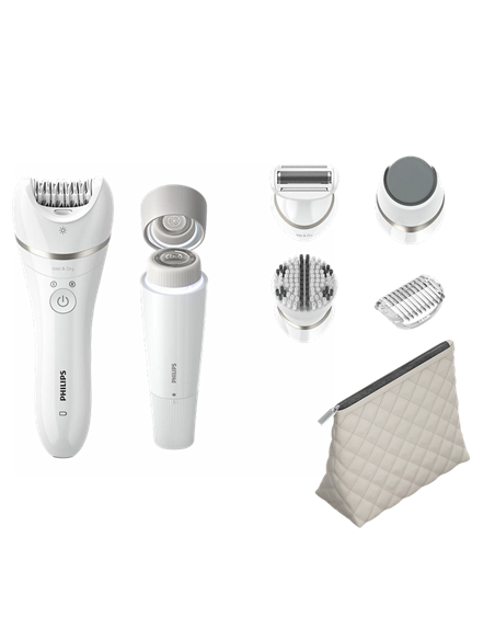 Epilator Philips BRE770/92, Alb