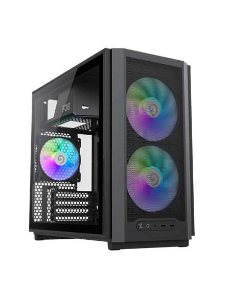 Carcasă PC Gamemax F36 BK, Mini-Tower, Fără PSU, Negru