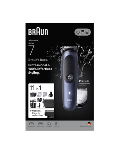 Мужской Триммер Braun AIO7540, Синий