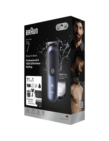 Мужской Триммер Braun AIO7540, Синий