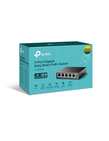 PoE коммутатор TP-LINK TL-SG105PE, 4x IEEE 802.3af/at