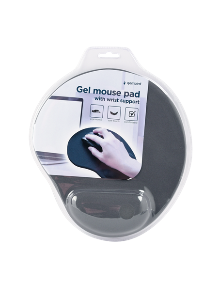 Mouse Pad Gembird MP-GEL-GR, 240mm x 220mm, Gri