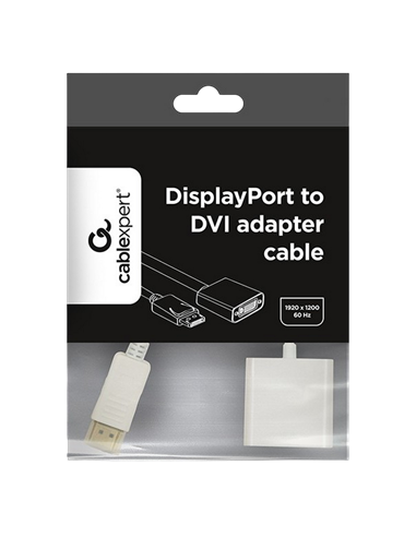 Видеоадаптер Cablexpert A-DPM-HDMIF-002-W, DisplayPort (M) - HDMI (F), 0,1 м, Белый