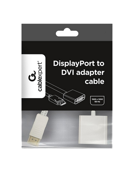 Видеоадаптер Cablexpert A-DPM-HDMIF-002-W, DisplayPort (M) - HDMI (F), 0,1 м, Белый