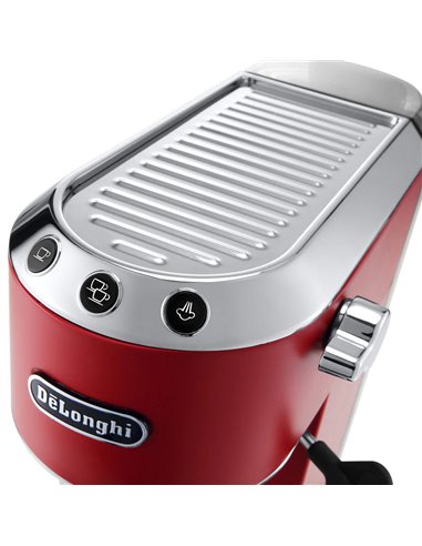 Кофеварка рожковая DeLonghi Dedica Pump Espresso, 1300Вт, Красный