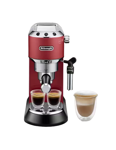 Cafetiera manuala DeLonghi Dedica Pump Espresso, 1300W, Roșu Cafetiera manuala DeLonghi Dedica Pump Espresso, 1300W, Roșu