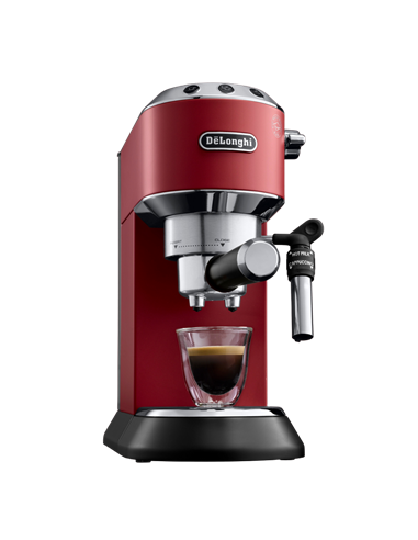 Кофеварка рожковая DeLonghi Dedica Pump Espresso, 1300Вт, Красный