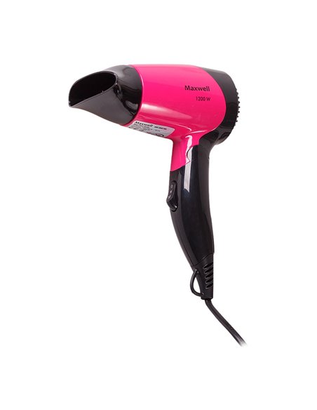 Компактный фен Maxwell MW-2007, 1200 Вт, Чёрный | Розовый Компактный фен Maxwell MW-2007, 1200 Вт, Чёрный | Розовый