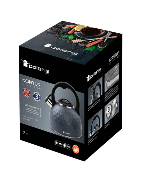 Ceainic Polaris Kontur, 3L, Gri