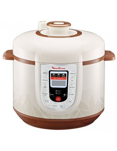 Мультиварка-скороварка Moulinex CE501134, Коричневый | Белый