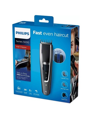 Машинка для стрижки Philips Series 5000 HC5650/15, Серебристый | Черный