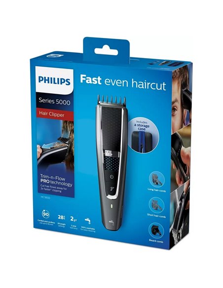Aparat de tuns Philips Series 5000 HC5650/15, Argintiu | Negru