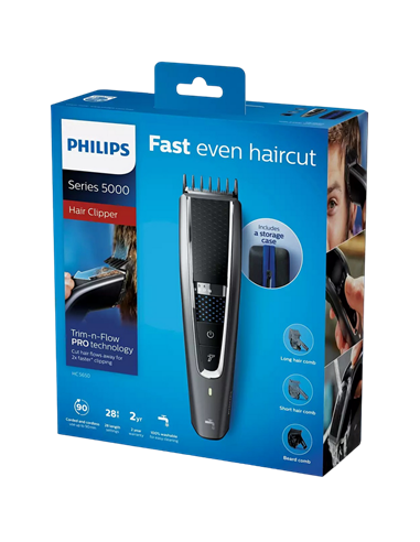 Машинка для стрижки Philips Series 5000 HC5650/15, Серебристый | Черный