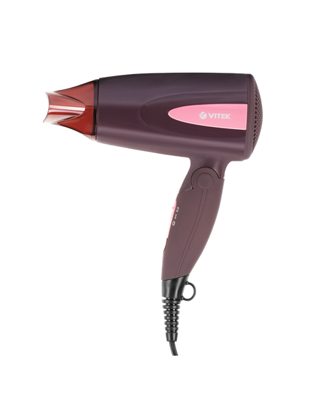 Компактный фен VITEK VT-2261, 1300 Вт, Бордовый Компактный фен VITEK VT-2261, 1300 Вт, Бордовый