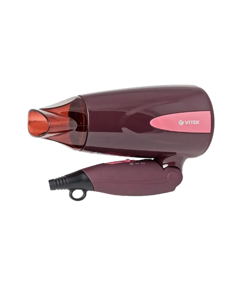Компактный фен VITEK VT-2261, 1300 Вт, Бордовый Компактный фен VITEK VT-2261, 1300 Вт, Бордовый