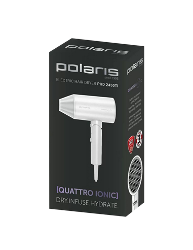 Uscător de păr Polaris PHD2450Ti, 2400W, Alb