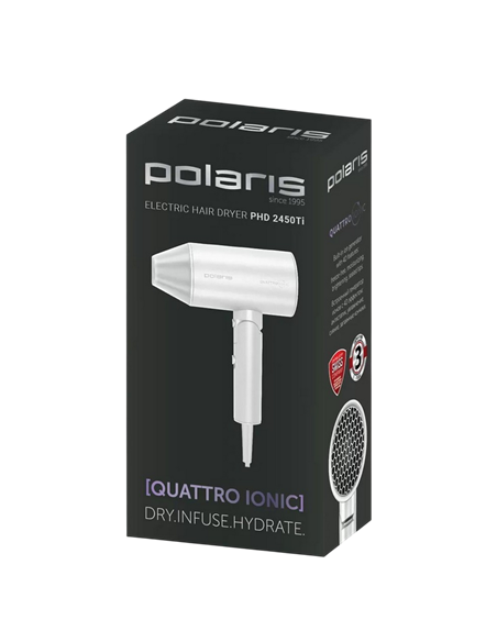 Uscător de păr Polaris PHD2450Ti, 2400W, Alb