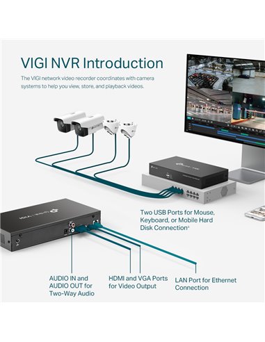 Видеорегистратор TP-LINK VIGI NVR1008H, Чёрный