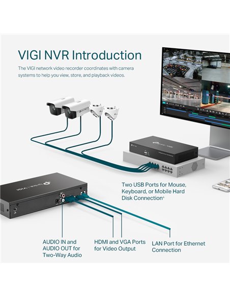 Видеорегистратор TP-LINK VIGI NVR1008H, Чёрный