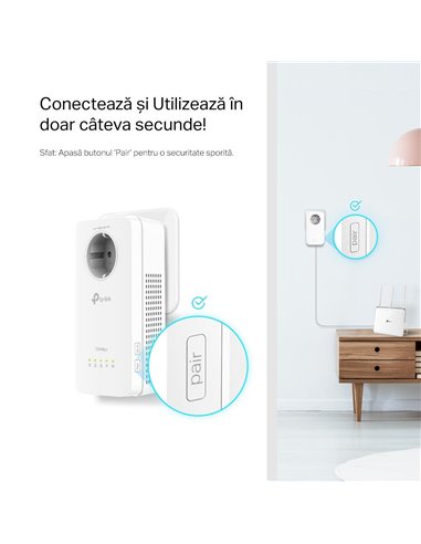 Powerline Adapter TP-LINK TL-WPA8631P, AV1300, 1300 Mbps, Alb