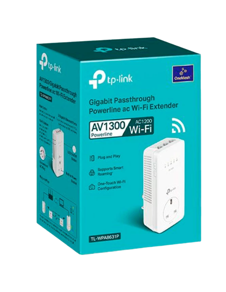Powerline Adapter TP-LINK TL-WPA8631P, AV1300, 1300 Mbps, Alb