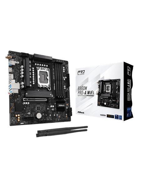 Материнская плата ASRock B860M PRO-A WIFI, LGA1851, Intel B860, Micro-ATX