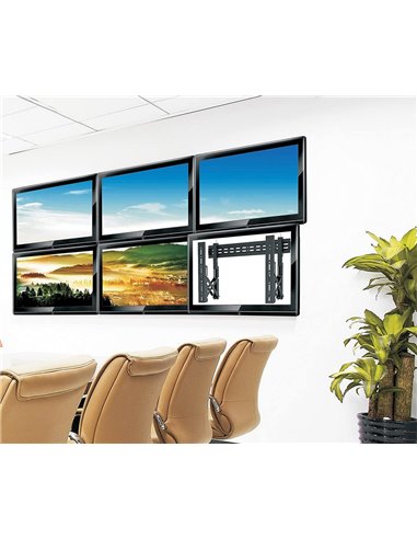 Suport fixat pe perete Reflecta PLANO Video Wall 60-6040, Negru