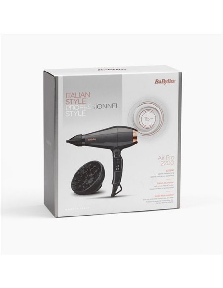 Фен BaByliss 6719DE, 2200 Вт, Чёрный Фен BaByliss 6719DE, 2200 Вт, Чёрный