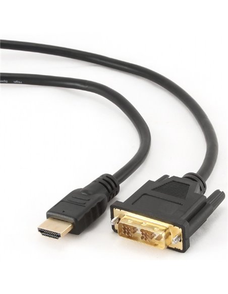 Cablu Video Cablexpert CC-HDMI-DVI-7.5MC, HDMI (M) - DVI-I (M), 7,5m, Negru