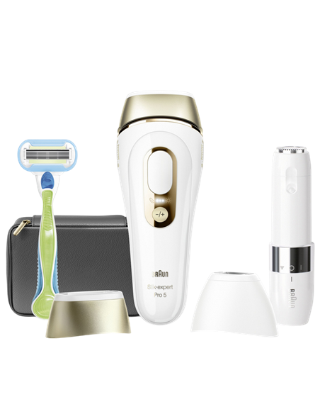 Фотоэпилятор Braun Silk-expert Pro 5 PL5146, Белый | Золотистый