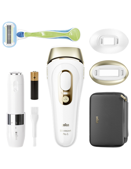 Фотоэпилятор Braun Silk-expert Pro 5 PL5146, Белый | Золотистый