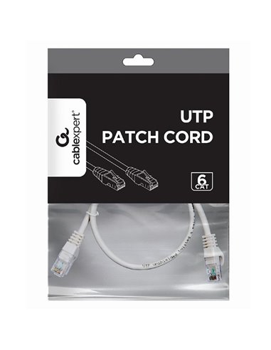 Patch cord Cablexpert PP6U-0.5M, Cat6 UTP, 0,5m, Gri