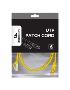 Patch cord Cablexpert PP6U-0.5M/Y, Cat6 UTP, 0,5m, Galben 2