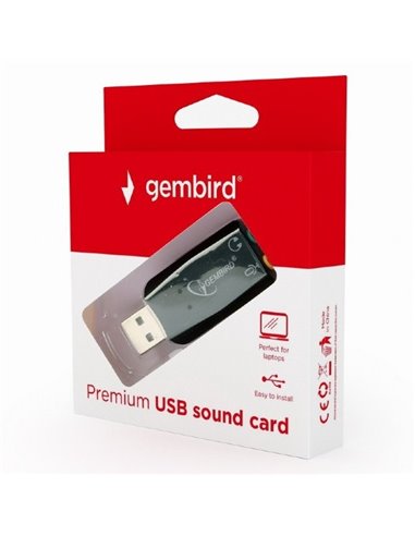 Звуковая карта Gembird SC-USB2.0-01, Чёрная