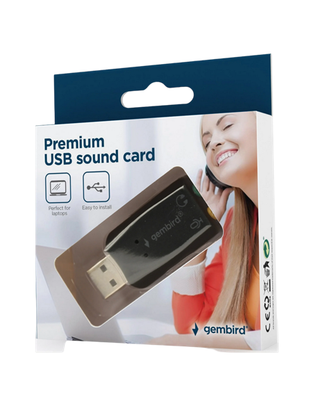 Звуковая карта Gembird SC-USB2.0-01, Чёрная Звуковая карта Gembird SC-USB2.0-01, Чёрная