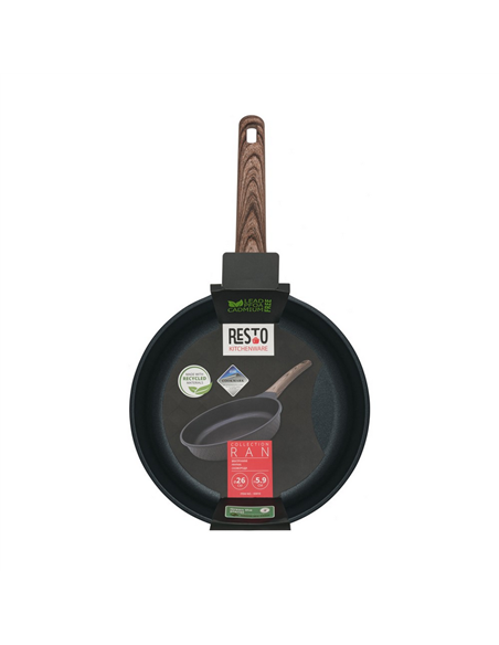 Сковорода RESTO 93910, 26см, Чёрный