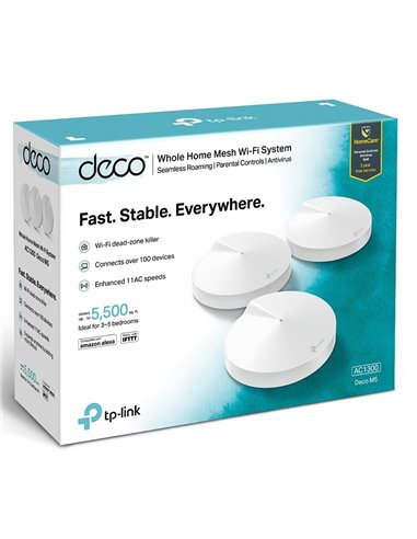Домашняя Mesh Wi-Fi система TP-LINK Deco M5 (3-Pack), Белый