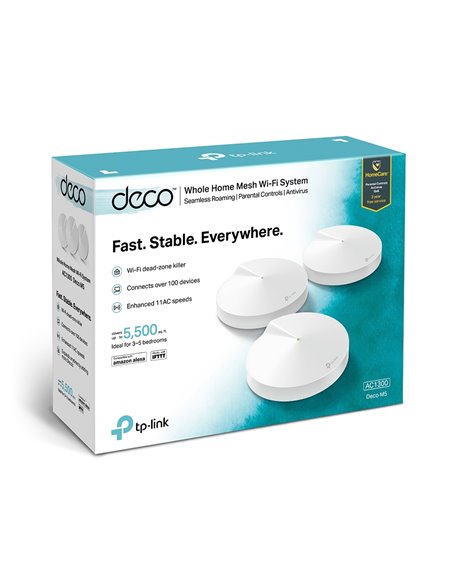 Домашняя Mesh Wi-Fi система TP-LINK Deco M5 (3-Pack), Белый