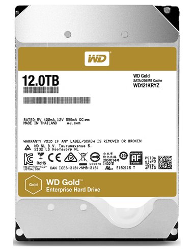 Unitate HDD Western Digital WD Gold, 3.5", 12 TB WD121KRYZ