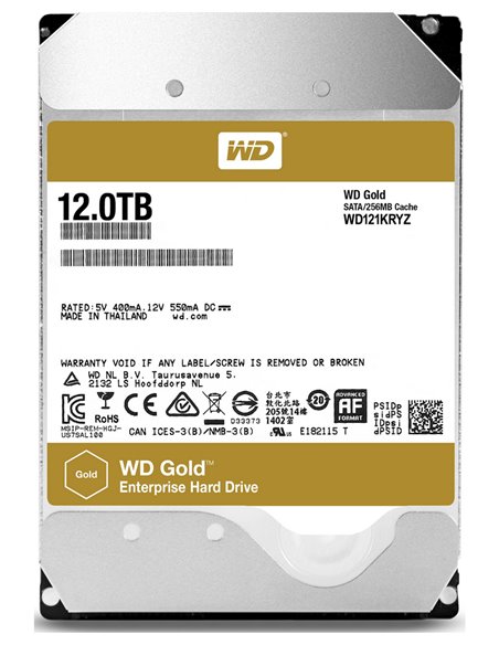 Жесткий диск Western Digital WD Gold, 3.5", 12 ТБ <WD121KRYZ>
