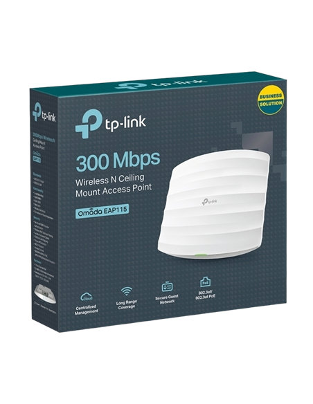 Punct de acces fără fir TP-LINK EAP115, 300 Mbps, Alb