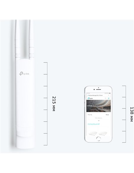 Наружная точка доступа TP-LINK EAP110-Outdoor, 300 Мбит/с, Белый
