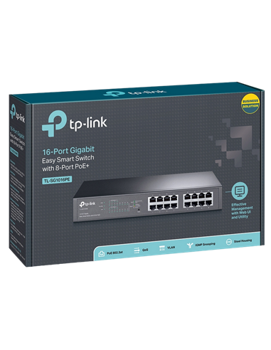 PoE коммутатор TP-LINK TL-SG1016PE, 8x IEEE 802.3af/at