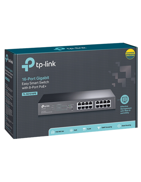 PoE коммутатор TP-LINK TL-SG1016PE, 8x IEEE 802.3af/at